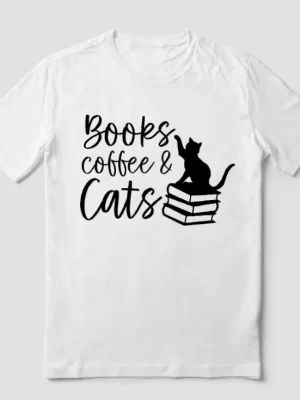 Books coffee cats