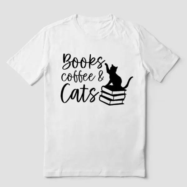 Books coffee cats