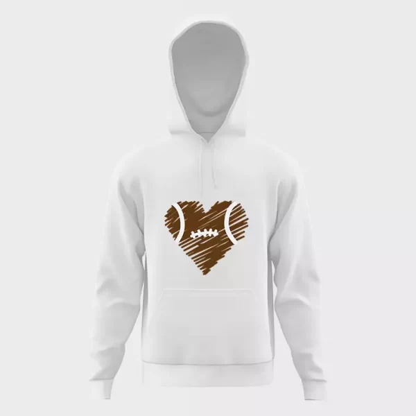 Football Heart 2 hoodie