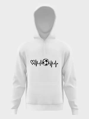 Soccer heartbeat hoodie