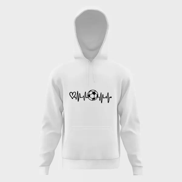 Soccer heartbeat hoodie